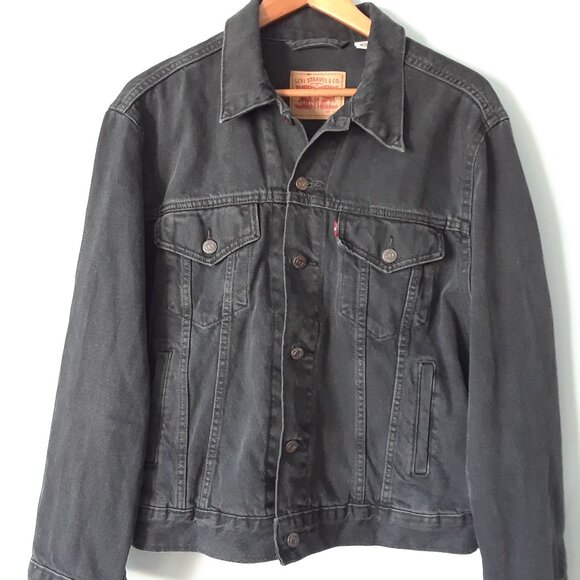 NWOT Levi's Black Denim Jacket XL - Picture 4 of 10